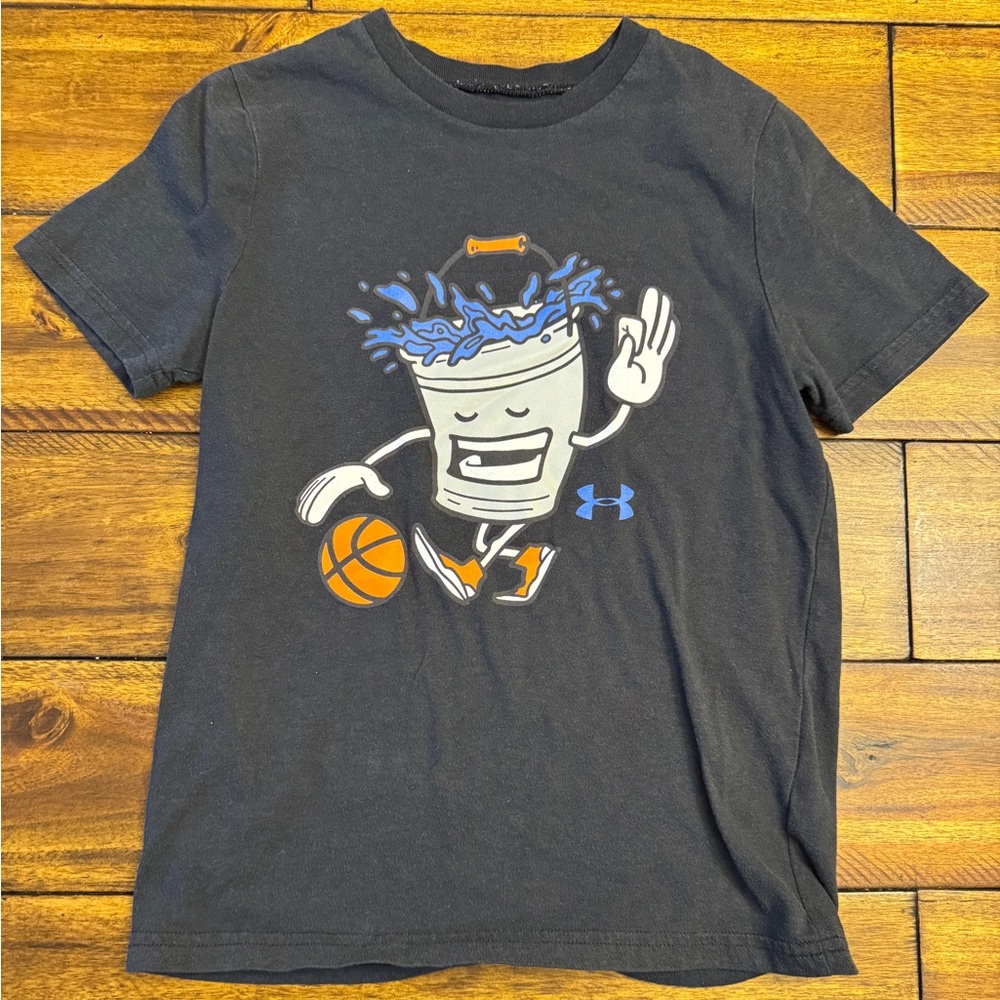 Under Armour Kids Black Tee with Fun Graphic